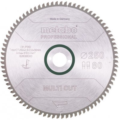 METABO Pilový kotouč HW/CT 250x30, 80 PZ/LZ, 5° záp.