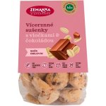 Biopekárna Zemanka Vícezrnné bio sušenky s čokoládu a vločkami 100 g – Zboží Dáma
