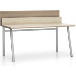 PLAN Kancelářský pracovní stůl SINGLE LAYERS s přepážkami, dub přírodní / dub mořený – Zboží Mobilmania