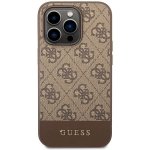 Pouzdro Guess 4G Stripe iPhone 14 Pro hnědé – Sleviste.cz