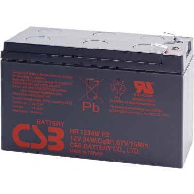 CSB HR1234WF2 12V 9Ah HighRate F2