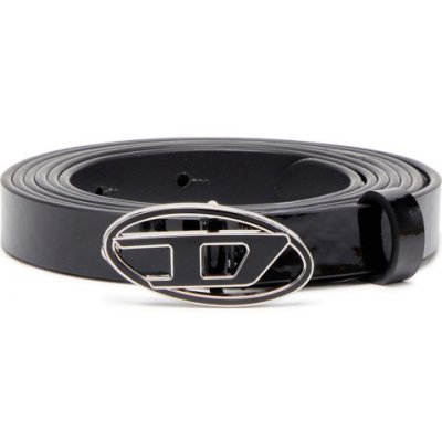Diesel opasek OVAL D LOGO B-1DR 15 DOUBLE BE černá – Zboží Dáma