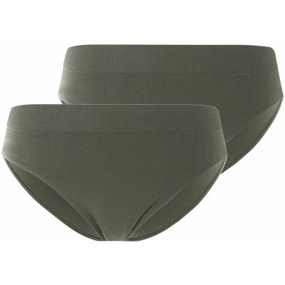 esmara Dámské bezešvé kalhotky 2 kusy khaki – Zboží Dáma