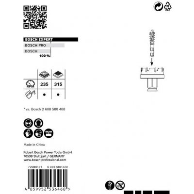 Vrtací korunka - děrovka na plech a nerez Bosch EXPERT Sheet Metal - 51x5mm (2608900500) – Zboží Mobilmania