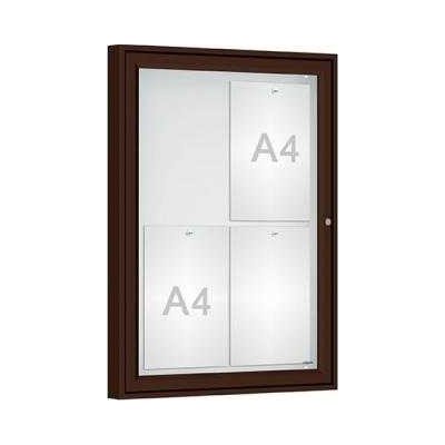 PROCITY Venkovní vitrína Classique, 4 x A4, sklo, hnědá | Zboží Auto