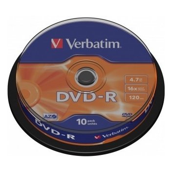 Verbatim DVD-R 4,7GB 16x, cake 10ks (43523)