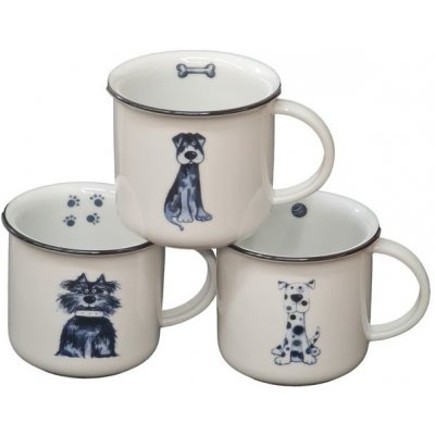 Český porcelán a.s. Dubí Sada hrnků Tina psi porcelán Dubí 6 x 250 ml – Zboží Dáma