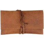 Angelo pouzdro na tabák z pravé kůže hnědá barva – Zboží Mobilmania