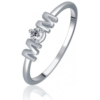 JVD Krásný stříbrný prsten se zirkonem MOM SVLR0984X61BI – Zboží Mobilmania