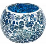 Sanu Babu Lampička, skleněná mozaika, kulatá, tyrkysová, průměr 9cm, výška 7cm – Sleviste.cz