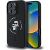 Pouzdro a kryt na mobilní telefon Apple Karl Lagerfeld Ochranný kryt na iPhone 16 Pro - Karl Lagerfeld, Silicone Karl and Choupette MagSafe Black KLHMP16LSCMKCRHK