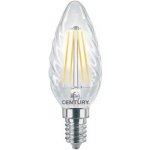 Century LED FILAMENT SVÍČKA TWIST ČIRÁ 4W E14 2700K 470Lm 360d 35x98mm IP20 CEN INTOR-041427 Teplá bílá Čirá – Hledejceny.cz
