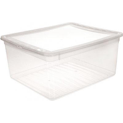 Plastový svět Basixx Plastový box s víkem průhledný 18 l 39 x 33,5 x 18 – Zboží Mobilmania