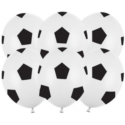 PartyDeco balónky bílo černé Fotbal – Zboží Dáma