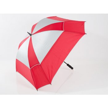JuCad umbrella Windproof červená/stříbrná