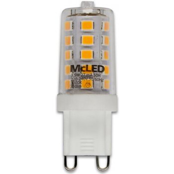 McLED LED žárovka G9 3,5W 35W teplá bílá 3000K