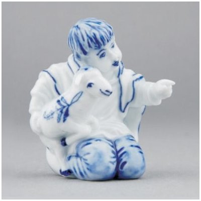 Cibulák Chlapec s ovečkou 6,2 x 5,5 x 7,2 cm 0,060g Originál Český porcelán Dubí – Hledejceny.cz
