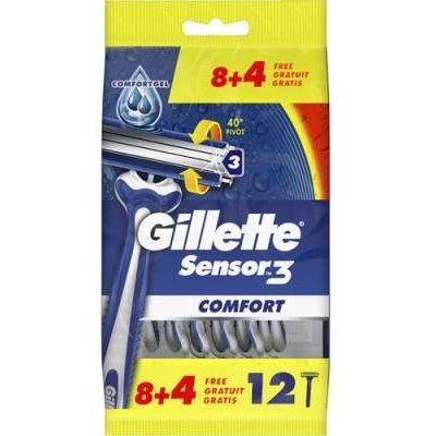 Gillette Sensor3 Comfort 12 ks – Zbozi.Blesk.cz