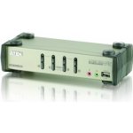 Aten CS-1734B-A7-G 4-Port USB 2.0 KVMP Switch OSD, 4x USB Cables, 2-port Hub, Audio – Zbozi.Blesk.cz