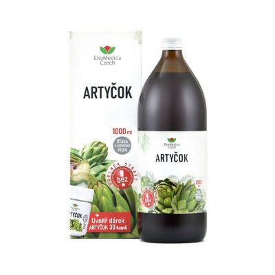 EkoMedica Artyčok 99,8% šťáva 1000 ml + Artyčok 30 kapslí – Hledejceny.cz