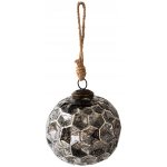 Clayre & Eef Černá antik skleněná koule Hexagon Black S Ø 10*10 cm – Hledejceny.cz