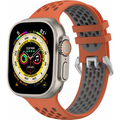 Cubenest Silicone Sport Band ORANGE with Grey (42-49mm) 6974699970880 – Zboží Živě
