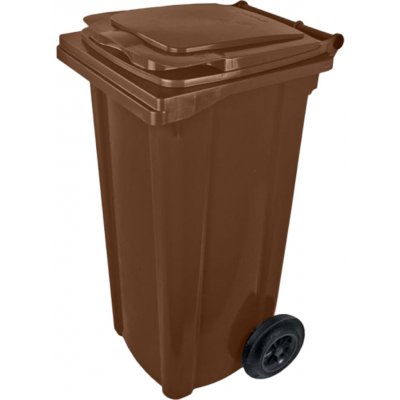 J.A.D. Tools popelnice plastová, 120L, hnědá – Zboží Mobilmania