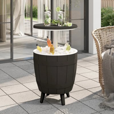 OMAXI 789541 Chladicí stolek 3 v 1 černý polypropylen – Hledejceny.cz