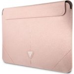 Guess Saffiano Triangle Metal Logo pouzdro na počítač 16" růžový 4825 – Zboží Živě