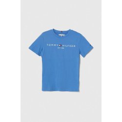 Tommy Hilfiger dětské bavlněné tričko s potiskem KS0KS00397.128.176.PPYH modrá