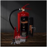 Barcanox Hasící přístroj červený Bar s hnědým dřevem – Sleviste.cz