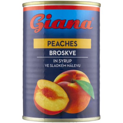 Giana Broskve ve sladkém nálevu 410 g – Zboží Dáma