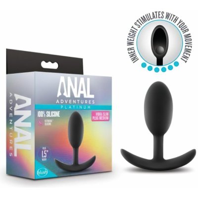 Anal Adventures Platinum M anální kolík černý střední – Zboží Dáma