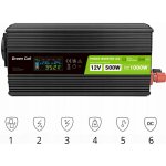 Green Cell PowerInverter LCD 12 V 500W/1000W čistá sinusoida | Zboží Auto