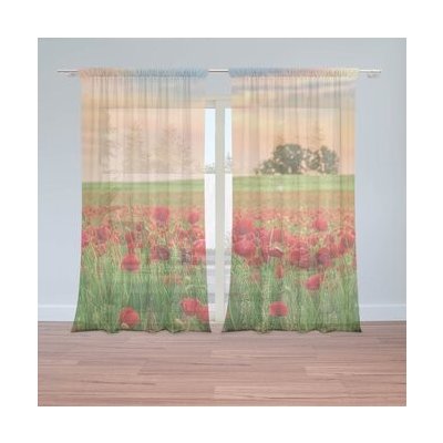 Sablio Záclony Pole vlčích máků 2: 2ks 150x250cm – Hledejceny.cz