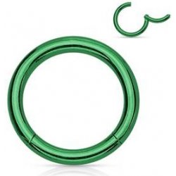 Šperky4U piercing segment kruh zelený K01039G-1612