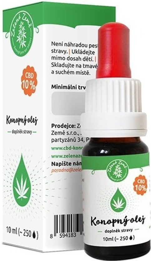 Zelená země CBD konopný olej 10% 10 ml od 1 000 Kč - Heureka.cz