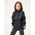 Unuo dívčí softshellový kabát s fleecem Street Květiny černá – Zboží Mobilmania