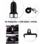 FEITUN 0627 Cestovní nabíječka telefonu 2A, 2 x USB + držák – Zboží Mobilmania