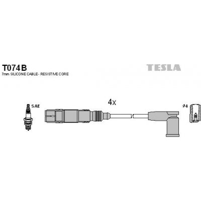 Sada kabelů pro zapalování TESLA T074B – Hledejceny.cz