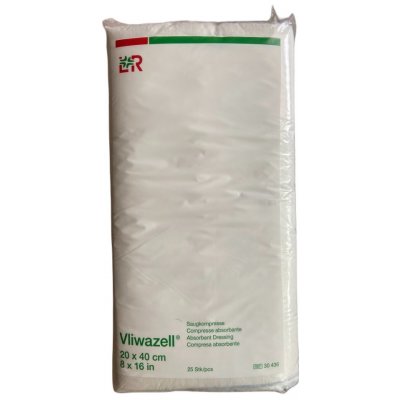 Vliwazell Komprese nesterilní vysoce absorpční 20 x 40cm 25 ks – Sleviste.cz