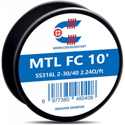 Coilology nerezový drát SS316L - MTL Fused Clapton - 2,24ohm/ft - 3,04m – Hledejceny.cz