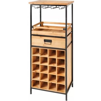 Ainnde Barový regál SEVEN SEAS 120 cm masiv borovice BAR43921 – Zboží Dáma