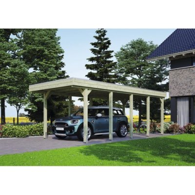 SKAN HOLZ Přístřešek na auto Friesland 314 x 708 cm impregnovaný – HobbyKompas.cz