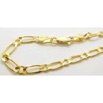 Klenoty Budín Mohutný plný prodloužený pánský zlatý náramek FIGARO HK7067 – Zboží Mobilmania