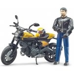 Bruder 63053 Ducati Scrambler Full Throttle s figurkou motorkáře – Zboží Dáma