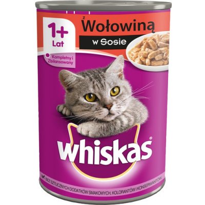 Whiskas Hovězí v omáčce 400 g x 24 – Zboží Mobilmania