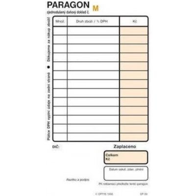Optys 891 Obchodní paragon 14,5x7,5 číslovaný – Hledejceny.cz