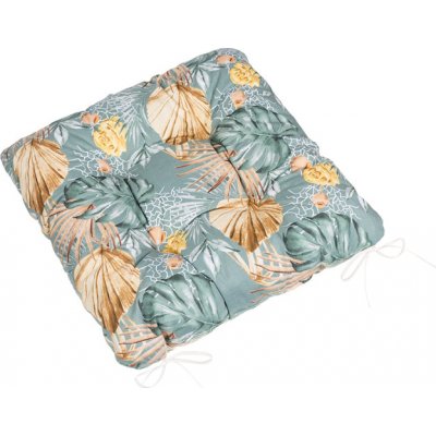 Bellatex Adéla prošívaný, růže žlutá, šedí, béžová 40x40 cm prošívaný Monstera – Zboží Dáma