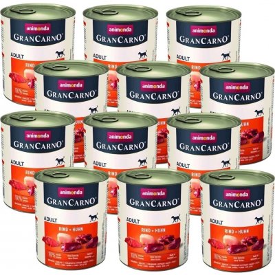 Animonda GranCarno Adult Beef & Chicken 12 x 800 g – Hledejceny.cz